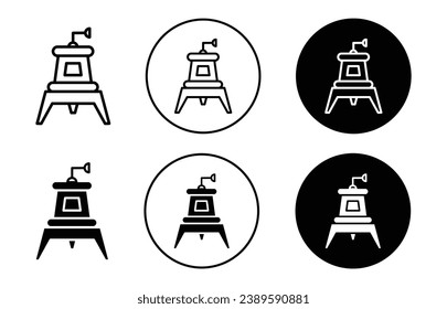Lander vector icon illustration set