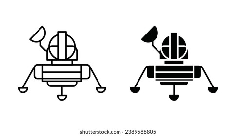 Lander vector icon set. vector illustration