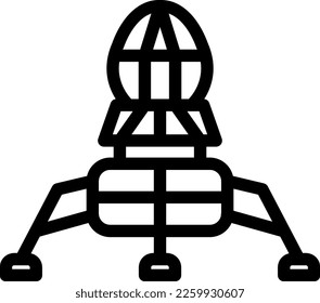Lander Vector Line Icon Design