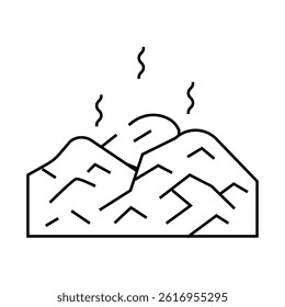 landfill gas biogas line icon vector. landfill gas biogas sign. isolated contour symbol black illustration