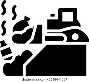 Landfill Icon Glyph Vector Illustration