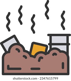 Landfill Icon image. Suitable for mobile application.