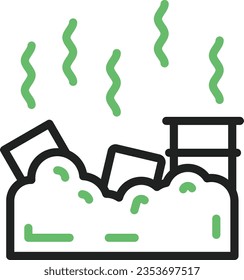 Landfill Icon image. Suitable for mobile application.