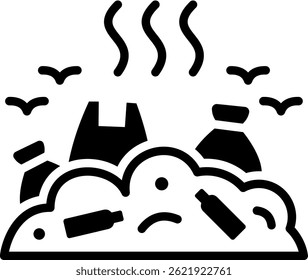 Icono de vertedero Ilustración vectorial mixta