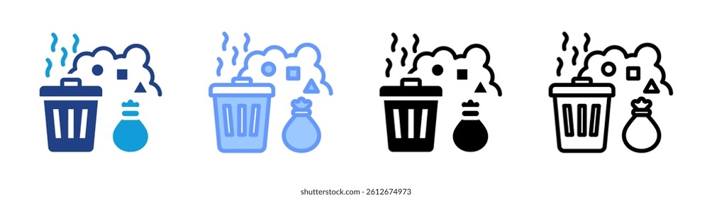 Landfill icon set multiple style collection