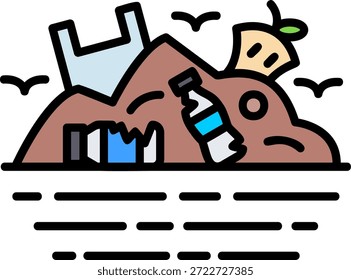 Vertedero Nuevo Vector de diseño de iconos creativos