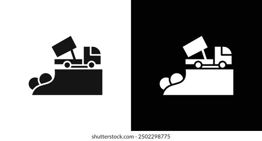 Landfill Site icon logo set vector