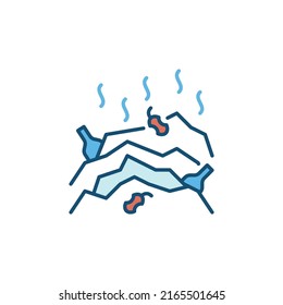 Landfill vector Garbage concept creative icon or design element