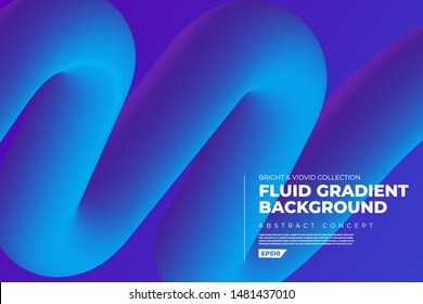 Landing abstract background concept fluid dynamic vivid bright gradient color. geometric graphic icon element decoration design template.