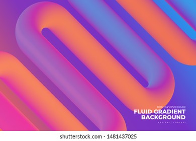 Landing abstract background concept fluid dynamic vivid bright gradient color. geometric graphic icon element decoration design template.