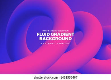 Landing abstract background concept fluid dynamic vivid bright gradient color. geometric graphic icon element decoration design template.