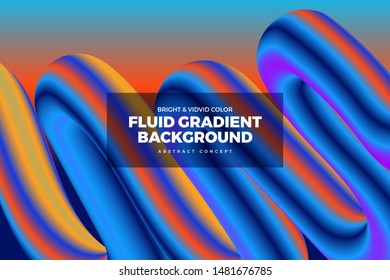 Landing abstratc background concept fluid dynamic vivid bright gradient color. geometric graphic icon element decoration design template. Vector illustrate.