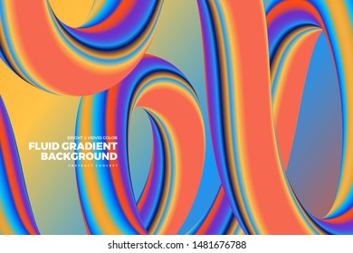 Landing abstratc background concept fluid dynamic vivid bright gradient color. geometric graphic icon element decoration design template. Vector illustrate.