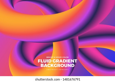 Landing abstratc background concept fluid dynamic vivid bright gradient color. geometric graphic icon element decoration design template. Vector illustrate.