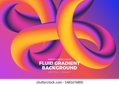 Landing abstratc background concept fluid dynamic vivid bright gradient color. geometric graphic icon element decoration design template. Vector illustrate.