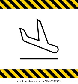 Landing airplane