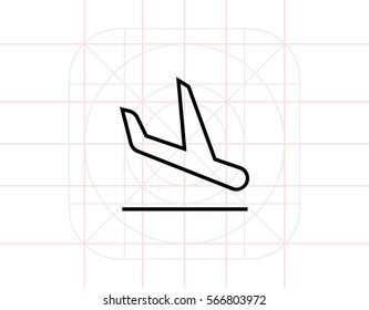 Landing airplane