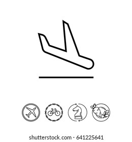 Landing airplane