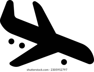 avión de aterrizaje de avión de vuelo de llegada Glifo