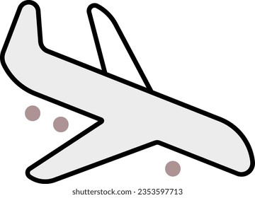 landing arrival flight plane aeroplane Outline