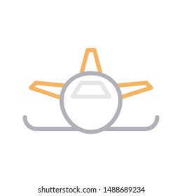 landing colour line vector icon