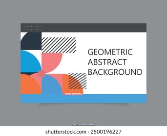 Aterrizaje. Composición de Formas geométricas simples. Para uso en Presentación. Ilustración vectorial.