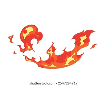 Landing flame effect illustration material_16:9