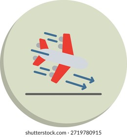 Icono de estilo de círculo plano de aterrizaje