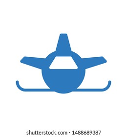 landing glyph colour vector icon