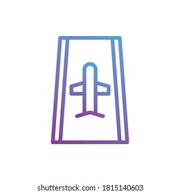 Landing Icon Logo Illustration Vector Isolated. Aviation Icon Set. Editable Stroke and Pixel Perfect.