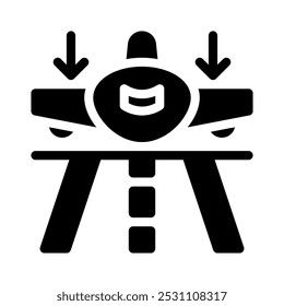 landing icon with style glyph