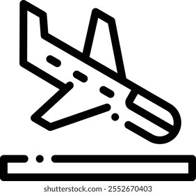 landing icon. Thin Linear Style Design Isolated On White Background