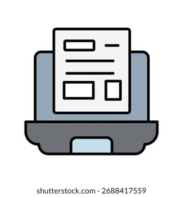 Icono de aterrizaje con Vector de fondo blanco