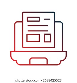Icono de aterrizaje con Vector de fondo blanco