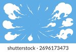 Landing impact smoke effect set