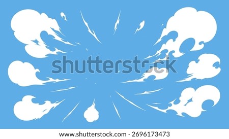 Landing impact smoke effect set