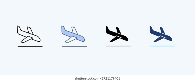 Vector de ilustración de ícono múltiple de aterrizaje