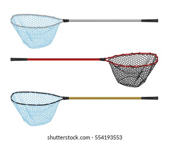 Landing net vector on a white background