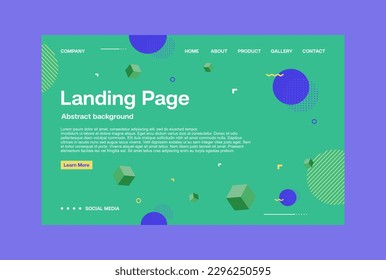 Landing page abstract background design
