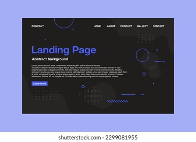 Landing page abstract background design