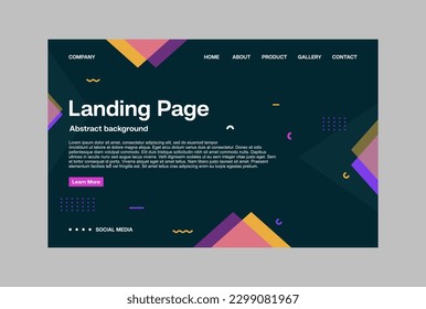 Landing page abstract background design