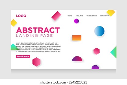 landing page abstract background with geometric