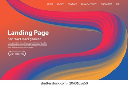 Landing page abstract background vector