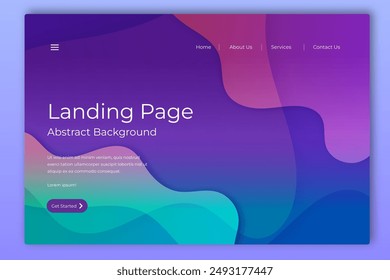 Landing page abstract background vector design in eps 10