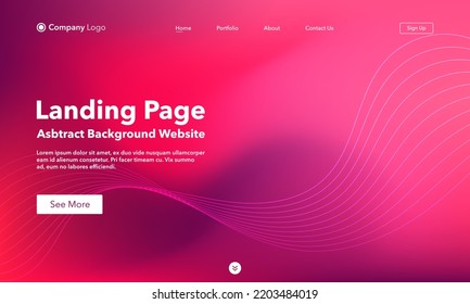 Landing Page. Abstract background website. Template for websites, or apps. Modern Pink design. Abstract vector style.