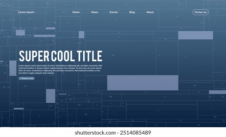 Abstraktes Design mit Big Data. Vorlage für Website oder App.