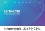 Landing page abstract design. Template for website or app. Colorful abstract minimal wave