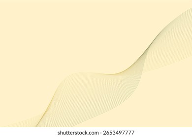 Landing page with abstract waves, line wave background