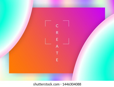 Landing page. Abstract website, app frame. Holographic 3d backdrop with modern trendy blend. Vivid gradient mesh. Landing page with liquid dynamic elements and fluid shapes.