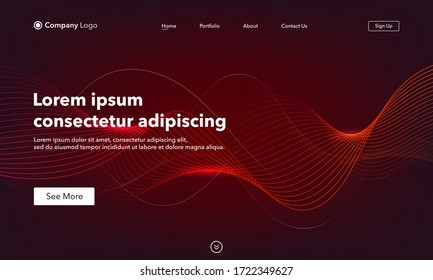 Landing Page. Asbtract background website. Template for websites, or apps. Modern design. Abstract vector style